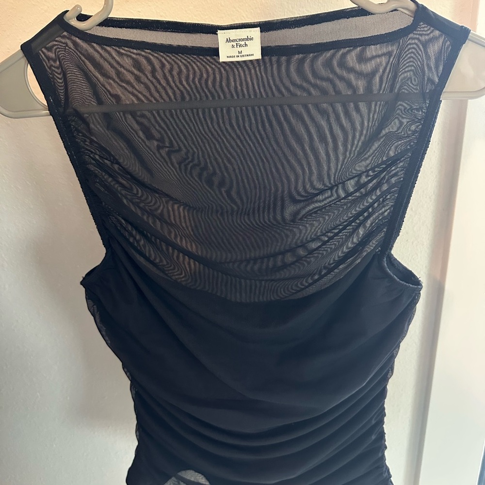 Abercrombie & Fitch Black Mesh Top
